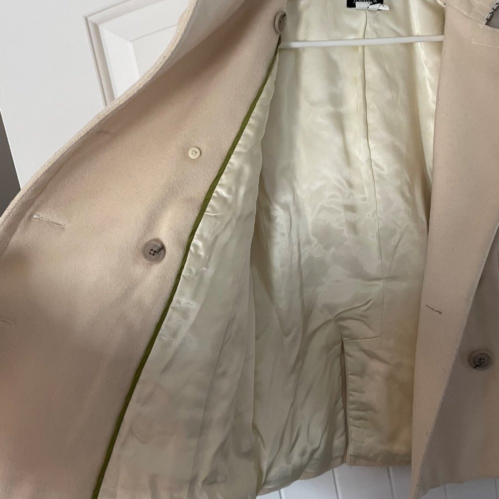 J.Crew Peacoat, Cream Color, Size S - Picture 3 of 7